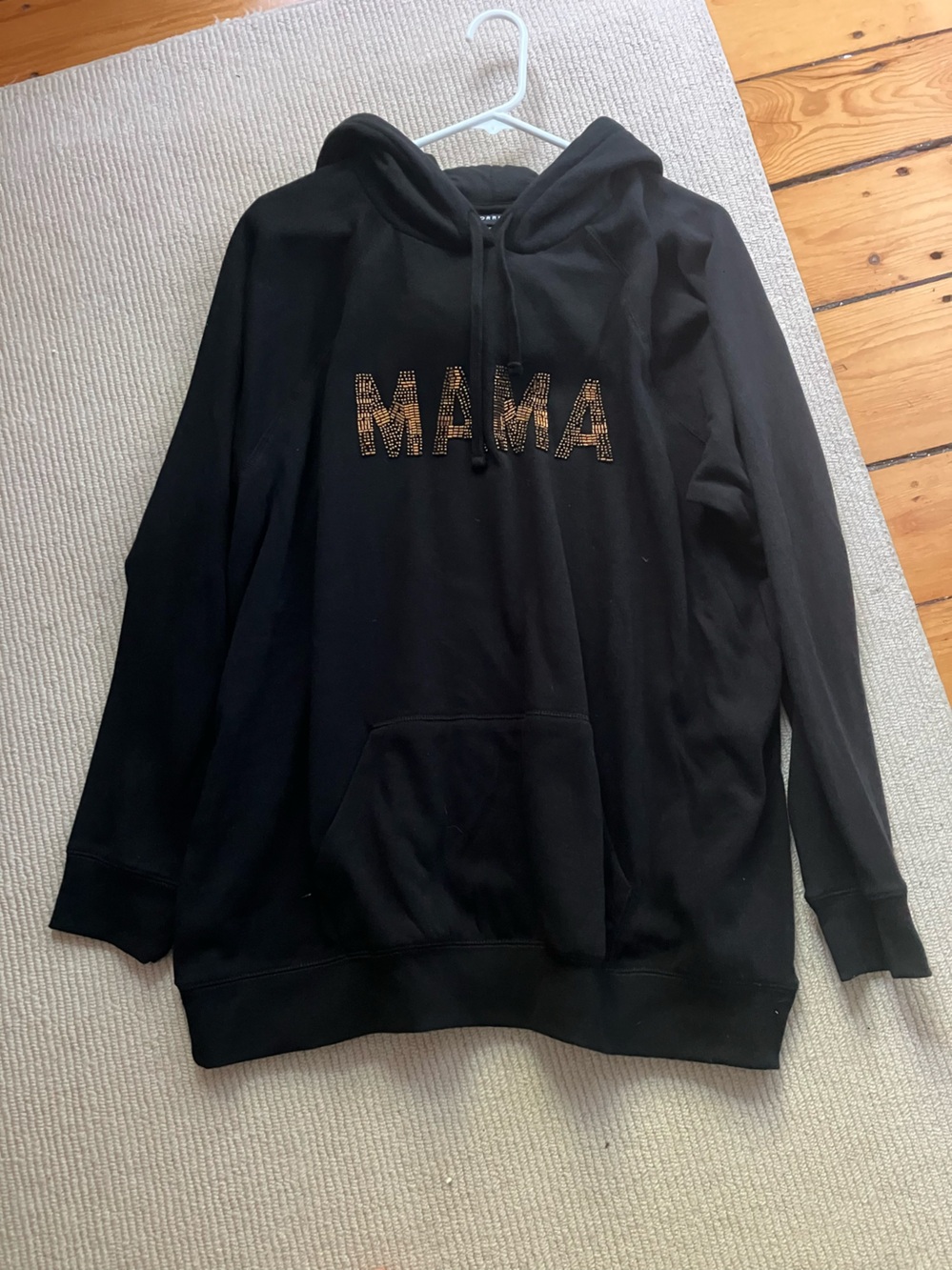 “MAMA” black hoodie sweatshirt by Torrid brand, size 2, new